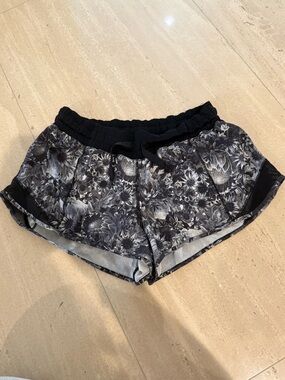lululemon athletica Black Floral Run Shorts